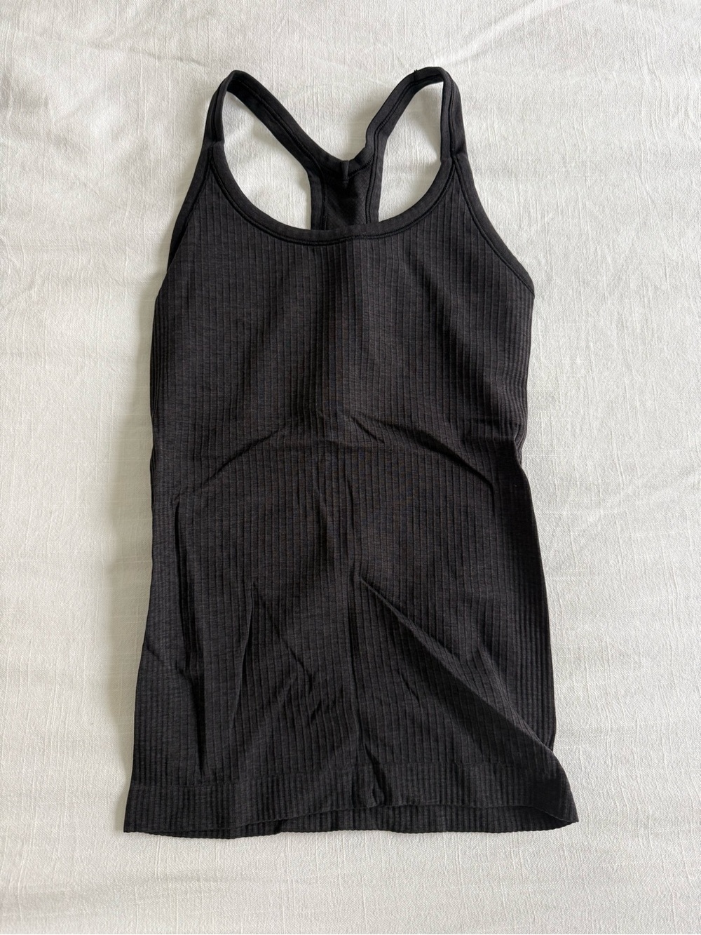 Lululemon Black Ribbed Racerback Workout Tank